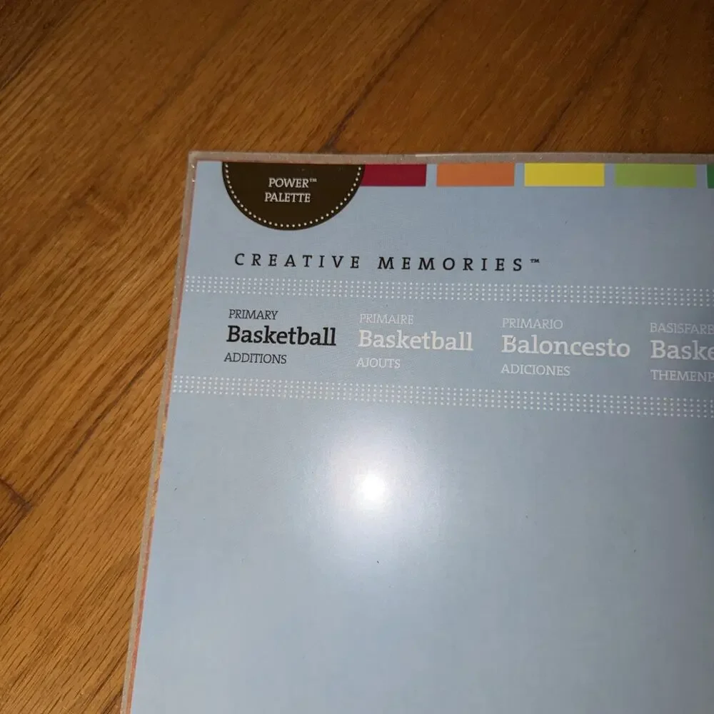 Creative Memories Power Palette Primary Basketball Additions Paper Stickers Mats